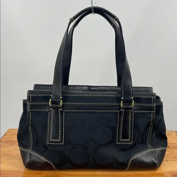 Coach y2k black Signature Hamptons Satchel bag - Picture 3 of 11